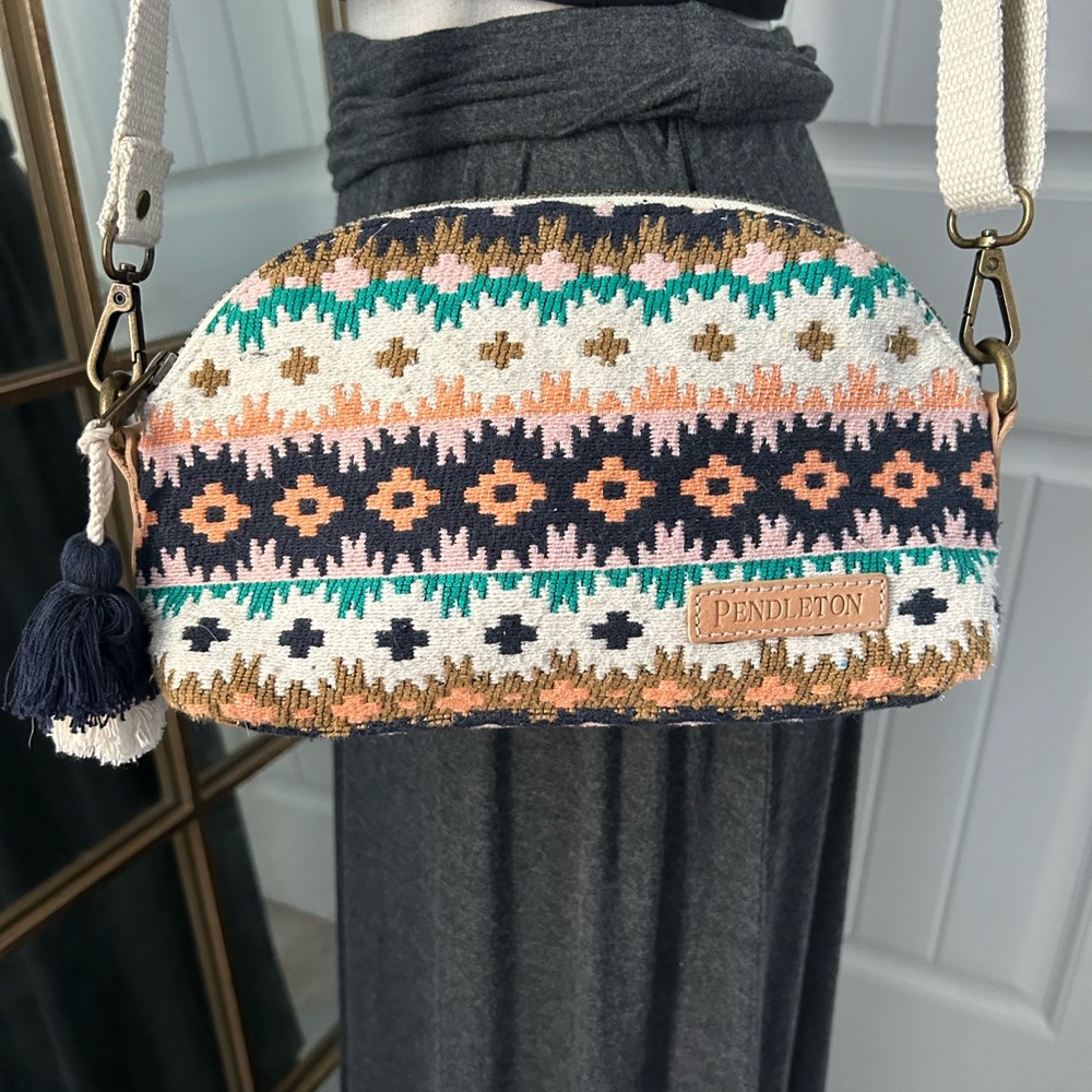 Pendleton Geometric Pattern Multi-Color Crossbody… - image 1